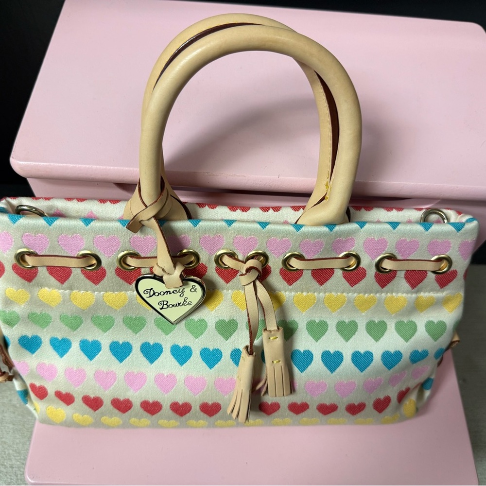 Dooney & Bourke Pastel Heart Satchel - Picture 10 of 10